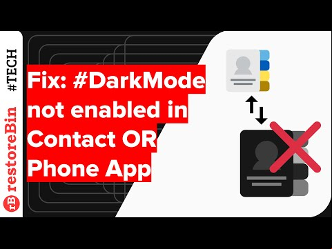 (SOLUTION) Dark theme option not working in Android /Phone App